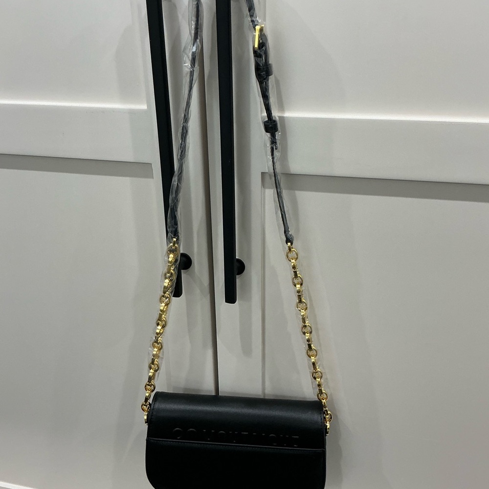 Designer INSPIRED Black Leather Shoulder Bag - Picture 7 of 8